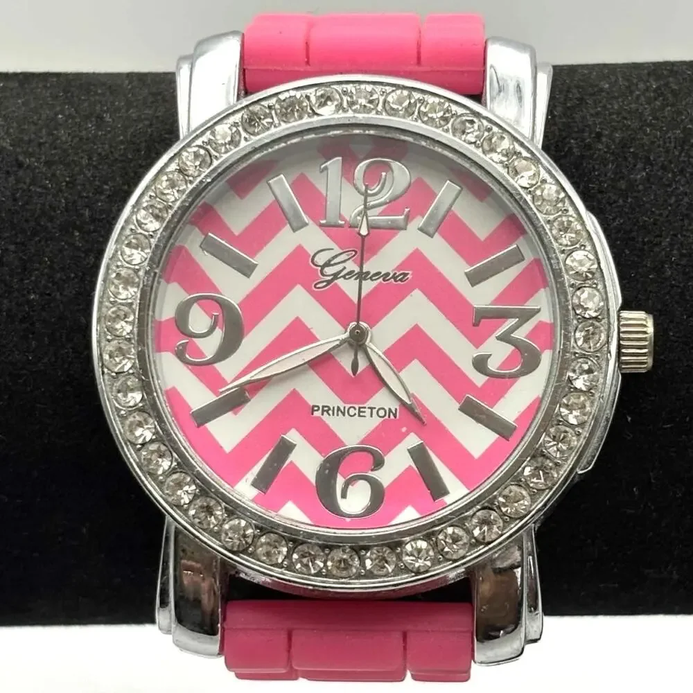 Pink Striped Men's Watch